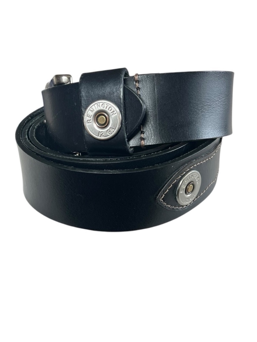 Remington 3X 12 GA Black Wide Leather Belt Hunting Outdoorsman
